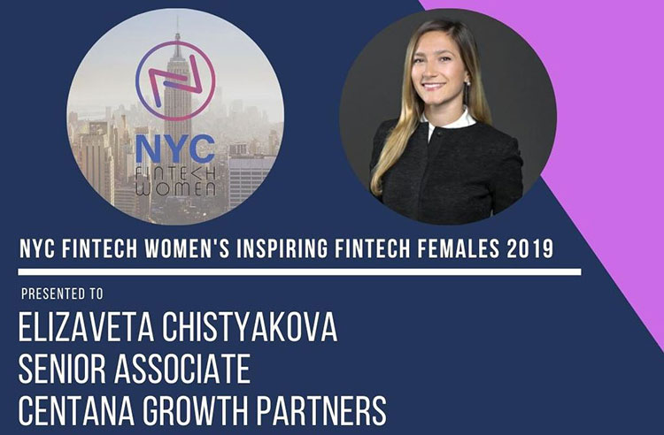 Centana’s Elizaveta Chistyakova named one of NYC Fintech Women’s Inspiring Fintech Females of 2019